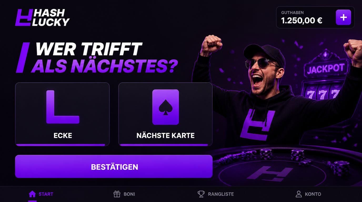 Auswahl „Wer passiert als Nächstes?“ und Jubel nach Treffer